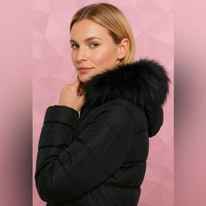 🆕 🌹🧥$495 Barbour Franchesca Winter Black Parka Jacket Puffer Coat UK 12 | US 8